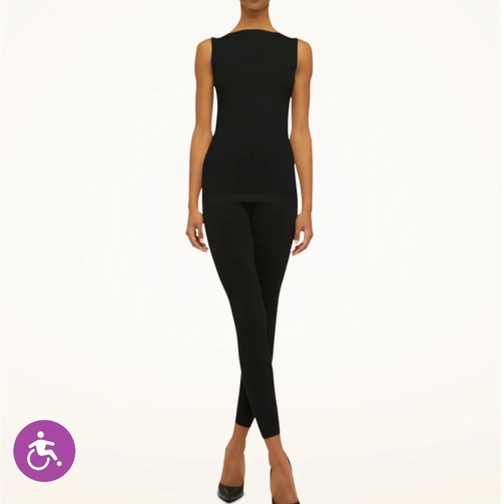 Wolford Black Aurora Sleeveless Top - Picture 2 of 6